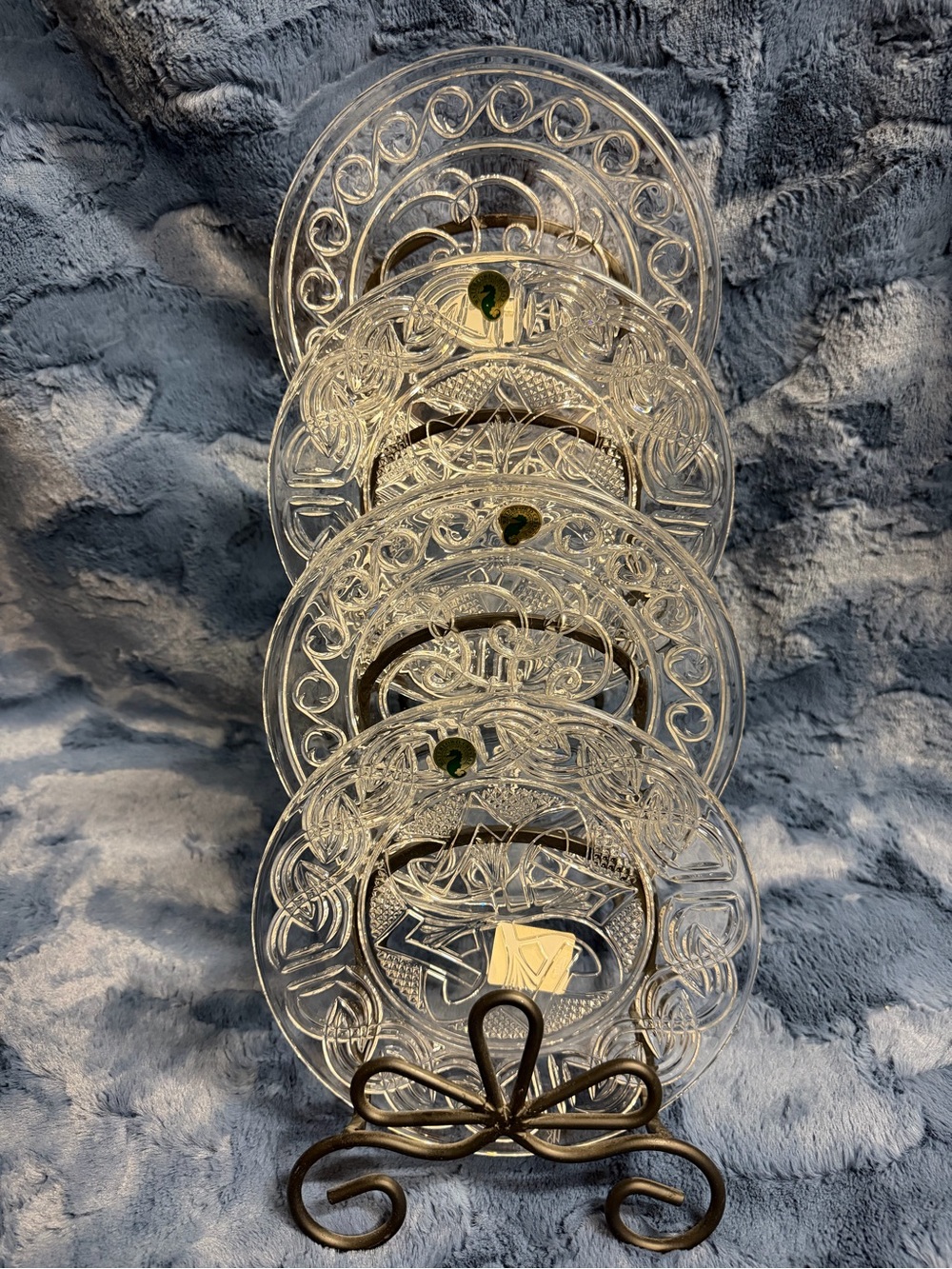 Waterford Crystal Clear Celtic Knots 8” Plates- Set of 4 OR Set of 2